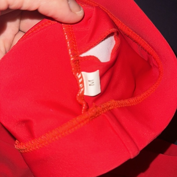 Red High Cut One Shoulder Bikini - Picture 4 of 4